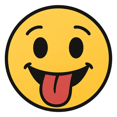 face with tongue out emoji sticker