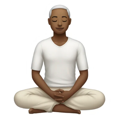 person meditating sticker