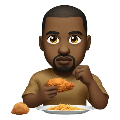 Kanye west eat chicken sticker