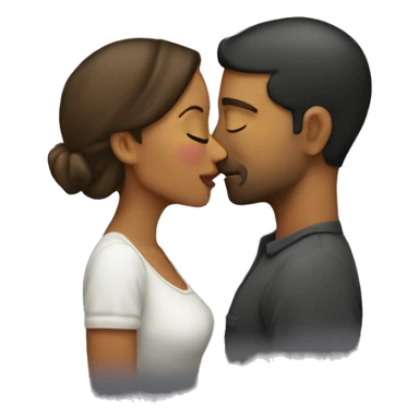Man kisses woman sticker