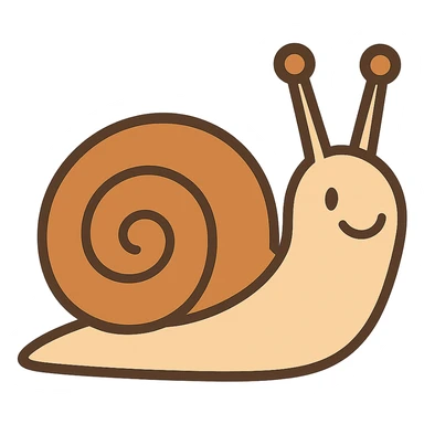 flat toon style snail sticker