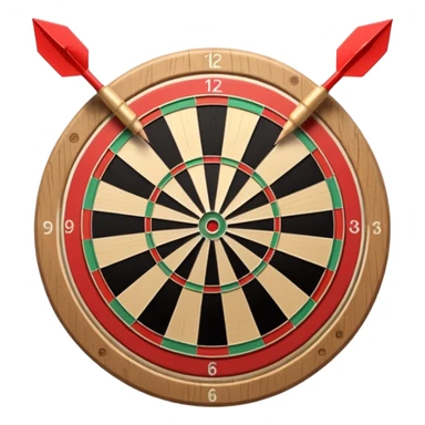 3 darts at the center of a target sticker