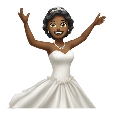 A bride dancing sticker