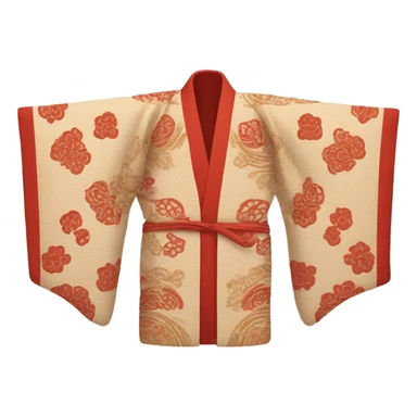 kimono red beige sticker