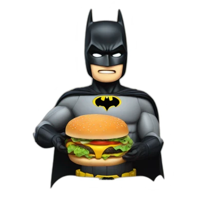 Batman qui mange un burger sticker