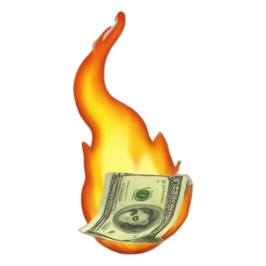 burning money sticker