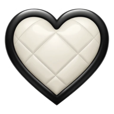Chanel white heart sticker