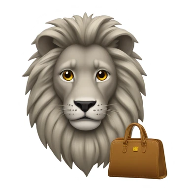 Cara de león con cartera sticker