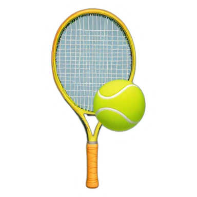 tennis racket with ball sticker