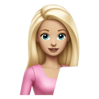 blonde Barbie with fair skin with laptop sticker