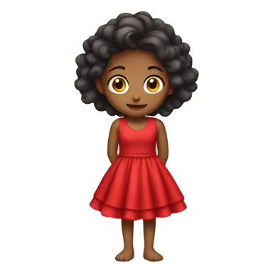 cute red dress emoj sticker