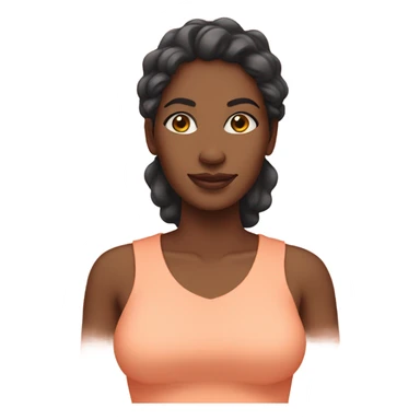 black woman in peach costume  sticker
