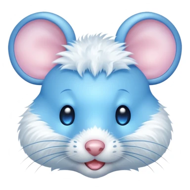 A mouse face with blue light behind it  sticker
