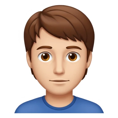 man body with brownhair sticker