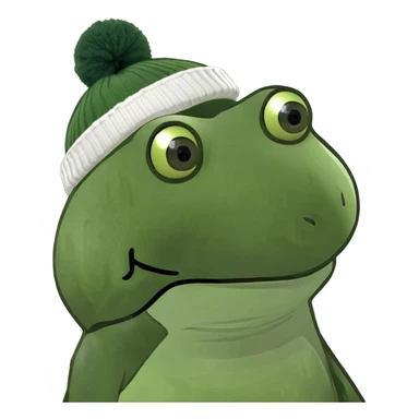 wearing a beanie sticker