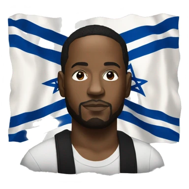 kendrick lamar with israel flag sticker