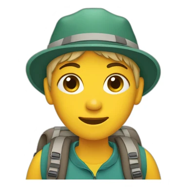 hiking woman sticker