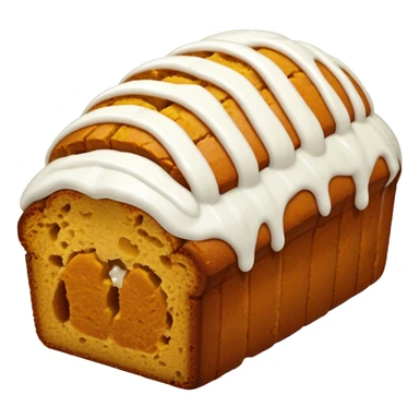 Pumpkin loaf with white icing  sticker