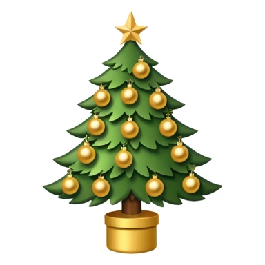 Christmas tree with Gold decorations sticker
