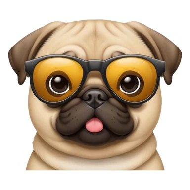 puge with sun glasses sticker