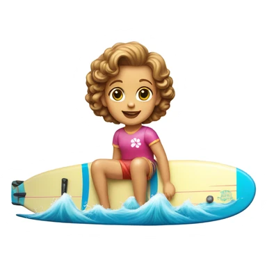 a shirley temple on a surfboard sticker