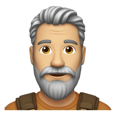 barbu chevelu roux sticker