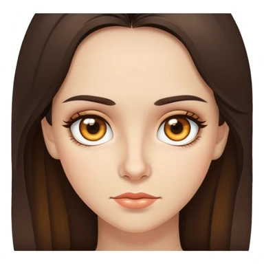 brunette spanish girl with honey eyes  sticker