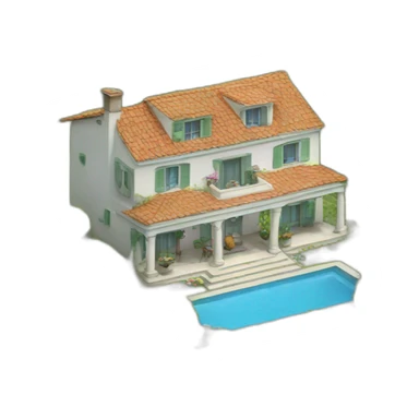 villa with a garden sticker