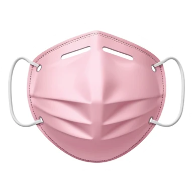 Pale pink surgical face mask isolated on white background, no human, no animal sticker