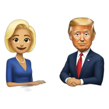 trump and biden on a date sticker