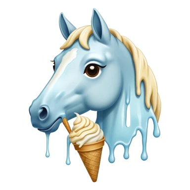 Horse with an ice cream sticker