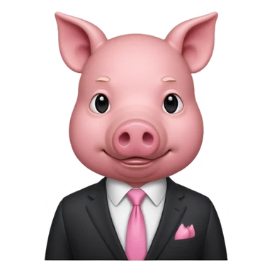 Make a man with a pig head sticker