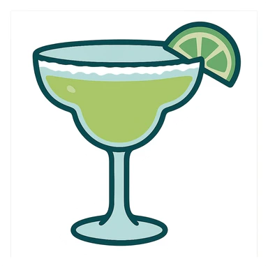 flat toon margarita sticker