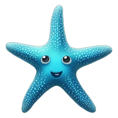 Blue starfish sticker