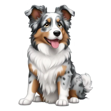 Blue Merle Australian Shepherd sticker