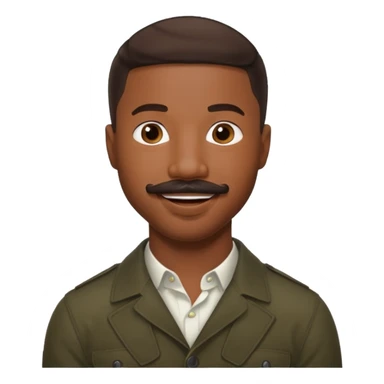 michael b jordan with mustache sticker