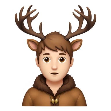 man fair in deer costume  sticker