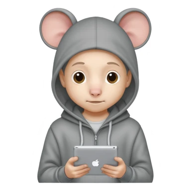 Rat kid with an ipad sticker