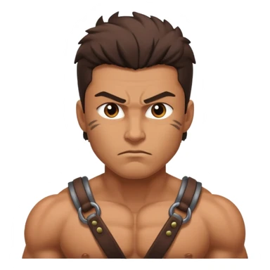 portrait of warrior man sticker