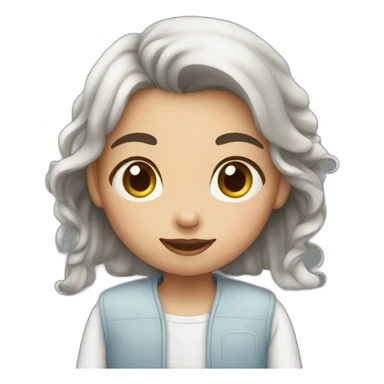 Girl  with milk  sticker