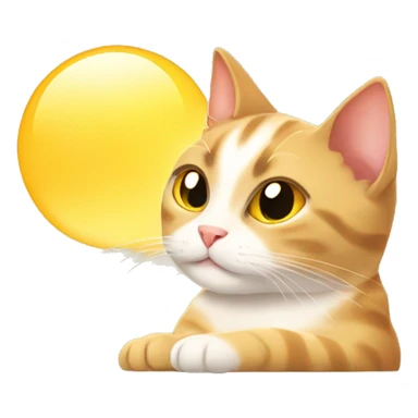 cat basking in sunlight sticker