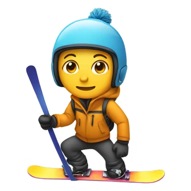 person with a ski mark on a snow board  sticker
