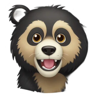spectacled bear happy sticker