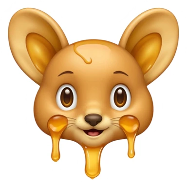 A big ear, with honey dripping on it sticker