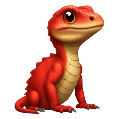 Reptile in red dress sticker