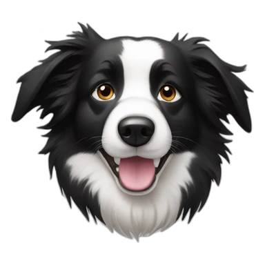Border Collie black and white sticker