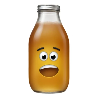 kombucha with a hungry face sticker