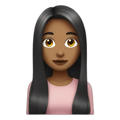 solo girl with long hair sticker