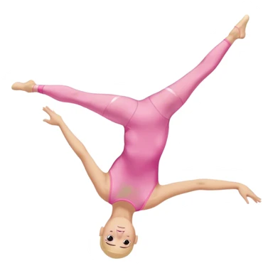 Acrobatic in pink leotards sticker