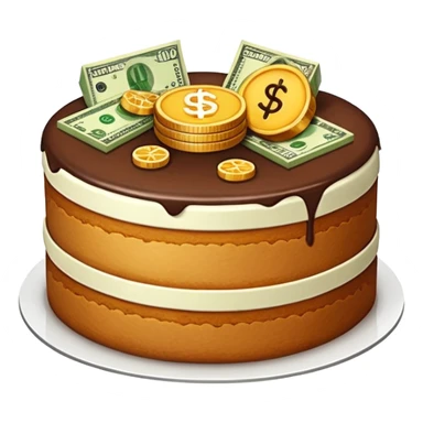 Money cake cutted  sticker